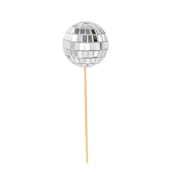 【BQ】Diskokugle Kagepynt, Spejl Diskokugler Kagepynt, Glitter Madpinde Diskokugle Kagepynt, til Højtid Studenter 3cm 3cm Small