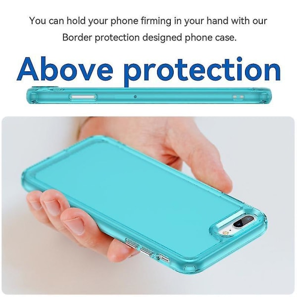 Candy Series Tpu phone case Iphone 8 Plus / 7 Plus -puhelimelle (läpinäkyvä harmaa) Transparent Blue