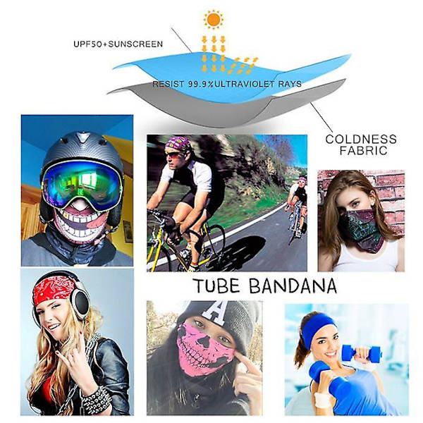 Multifunksjon Ansiktsskjerfdeksel Bandanas Hodeskjerf Uv
