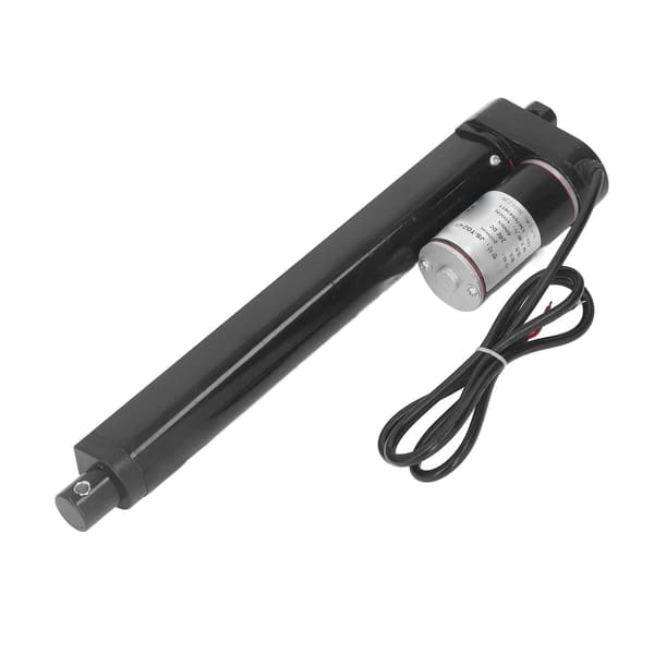 Lineær Elektrisk Aktuator 1000N 200mm Slaglængde IP65 Sort med Endestop 24V