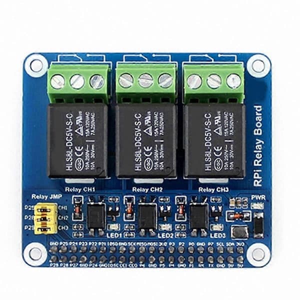 3-kanals relæudvidelseskort kompatibelt med Raspberry Pi 5/4B