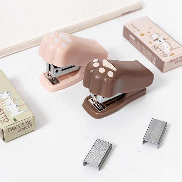 Mini Stapler Manual Portable Cute Cat Paw Stapler For Office School Home Or Travel Use