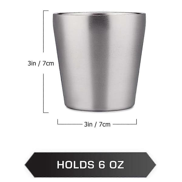 【BQ】3 st Rostfritt Stål 304 Mugg Utomhusutrustning Stapelbar Mugg Campingmuggar Metall Kaffe Resemugg Set P-Perfet