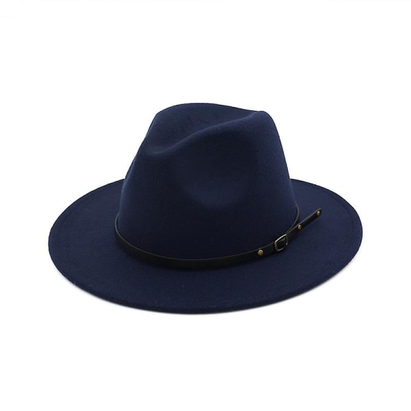 Kvinder eller mænd Fedora Hat i uldfilt Dark blue
