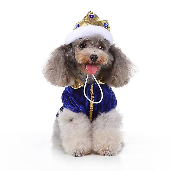 Festliga husdjurstillbehör Hundkläder Roliga alternativa husdjurskläder Personlig utklädd husdjurskläder (sdz99 Blå) S