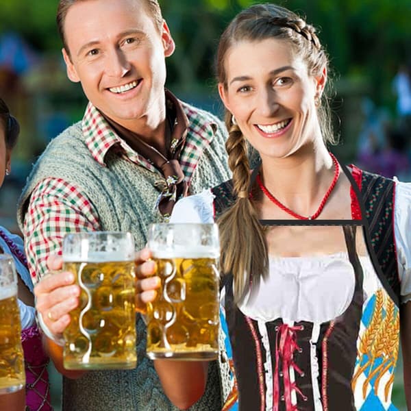 Oktoberfest-inspireret grillforklæde til mænd, bayersk stil, sjovt forklæde til ølfester, grillning, fester, unikt bayersk design