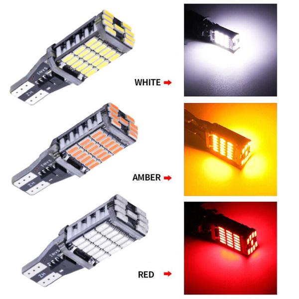 10pcs 912 921 T15 W16W Canbus Car LED Bulb Error Free Reverse Lights Lamp,Red