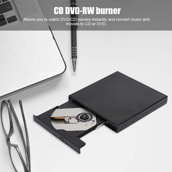 USB2.0 DVD RW optisk stasjon for Windows 2000/XP/Vista/7