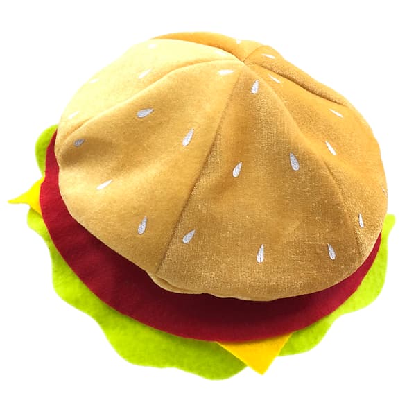 Halloween Hamburgerhatt Cheeseburger Kostyme Hurtigmat Karneval Julefest Tilbehør