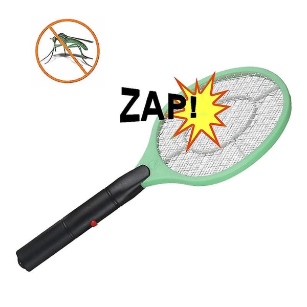 Electric Mosquito Racket Killer Electric Fly Swatter Fryer Flies Cordless Battery Power Bug Zapper Insects Racket Kills Home Bug yellow