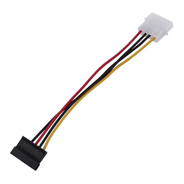 Sata Power Female Til Molex Hann Adapter Converter Kabel, 6-tommers color as shown