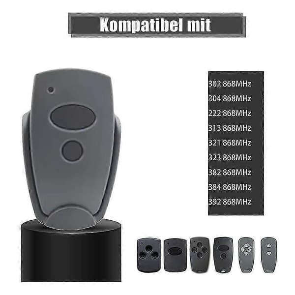 3-paknings garasjeportfjernkontroll 868,3 MHz kompatibel med flere systemer