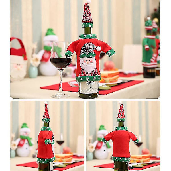 st julvinflaskskydd, ful jultröja vinflaskskydd for julfestdekorationer