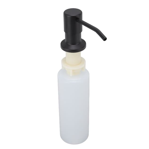 300 ml køkkenvask sæbedispenser i rustfrit stål, 360 graders rotation, multifunktionel sort