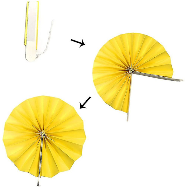 Hängande set, silkespapper Pom Poms Blomfläkt och honeycomb bollar