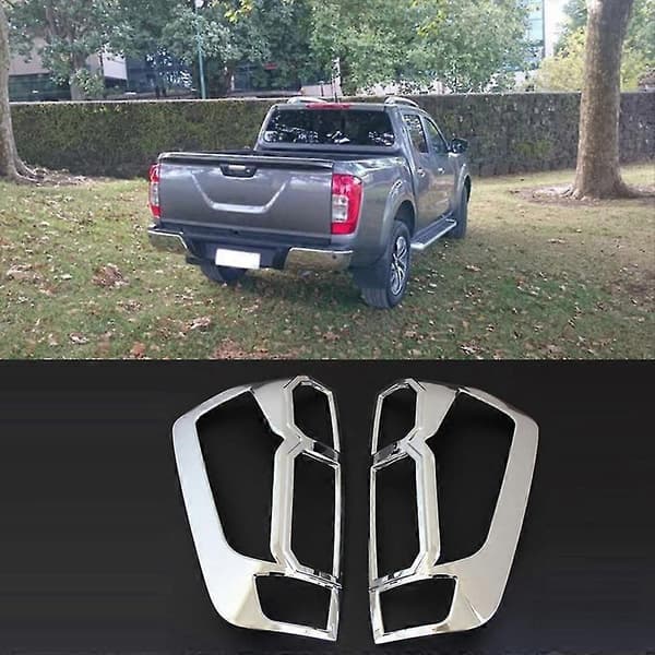Krom baglygtebeskytter til Navara Np300 2014 2015 2016 2017 2018 2019 Baglygtebeskytter silver