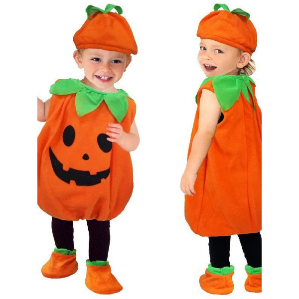 Halloween barn nyhet pumpa cosplay kostym hatt set 100cm