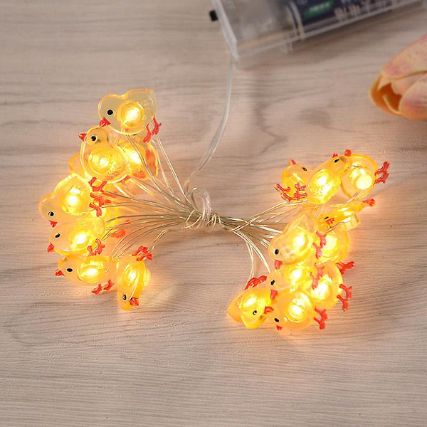2 meter påskslingor för heminredning 20 led glödande påskhareägg Morot Fairy Light Ornament dekorationer Set7