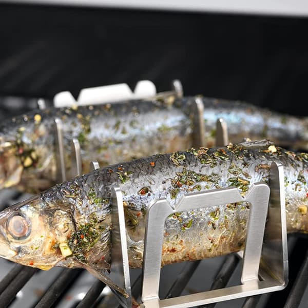 Kebabspydstativ i rustfritt stål Universal BBQ Grillholder Tilbehør