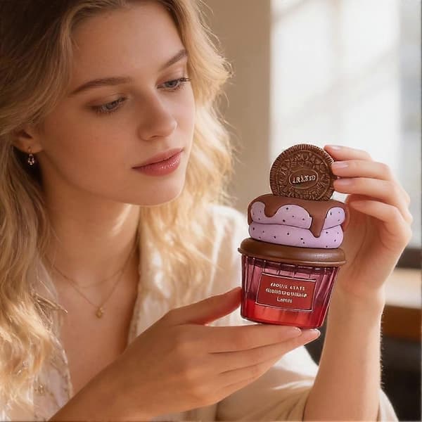 【BQ】Marshmallow Cupcake parfym 75ml Gourmand Chokladdoft Långvarig Present Cream