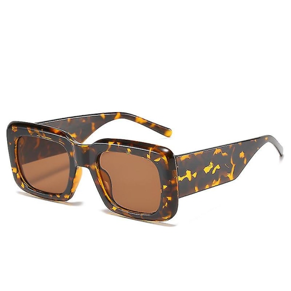 Rektangulære solbriller for menn og kvinner Motesolbriller Uv 400 beskyttelsesbrillebriller (skilpadde)