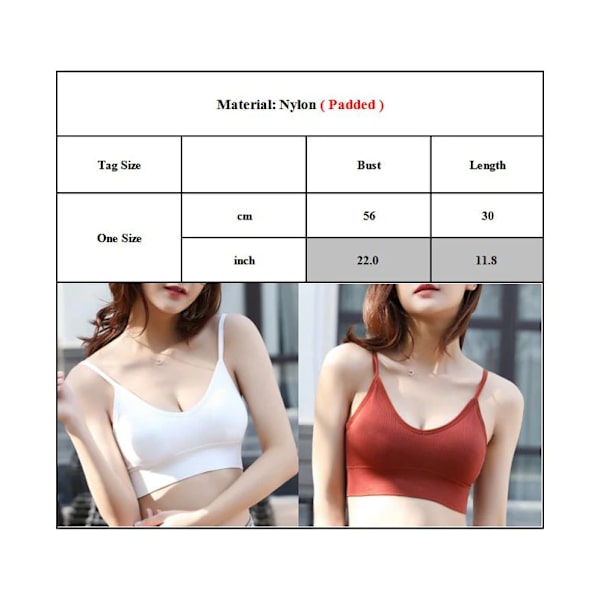 Jooga Sports Bra Crop Top Vest Pehmeät Stretch Bralette Buister Topit - beige