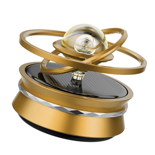 Bil Aromaterapi Solenergi Opphengt Krystallkule Roterende Bil Aroma Diffuser for Ornamenter Gaver Gull
