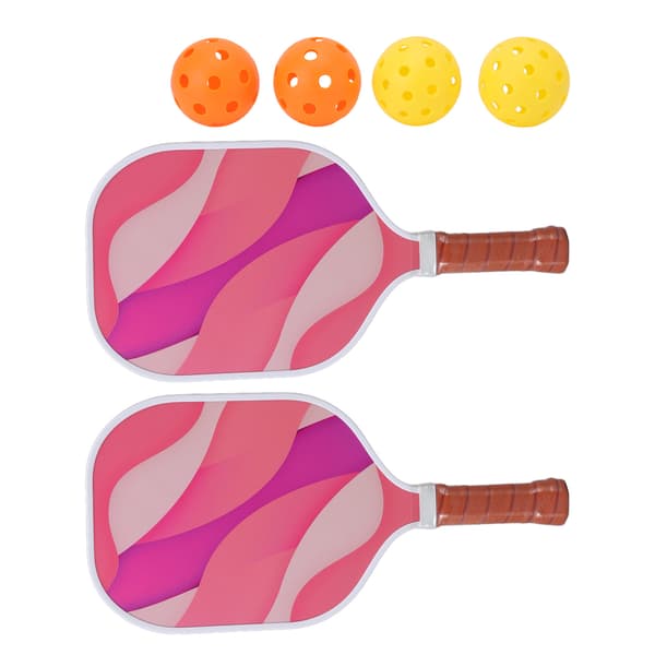 Pickleballset med glasfiberpaddel och bollar för utomhustävling
