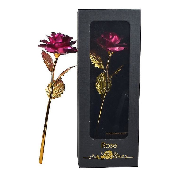 Evig guldpläterad ros presentförpackning black pink