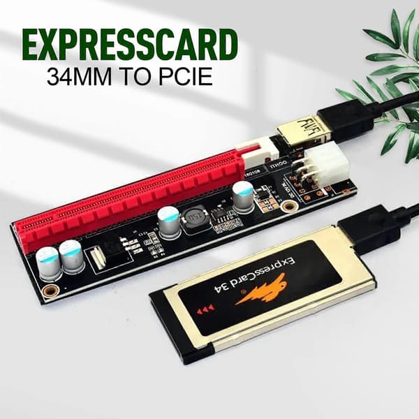 【BQ】Expresscard Express nytt kort 34mm til PCI-E Riser for bærbar ekstern GPU-kort js