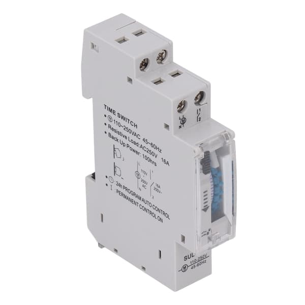 Mekanisk Timer Switch Vandtæt 24 Timer 110-250VAC Lys Motorstyring