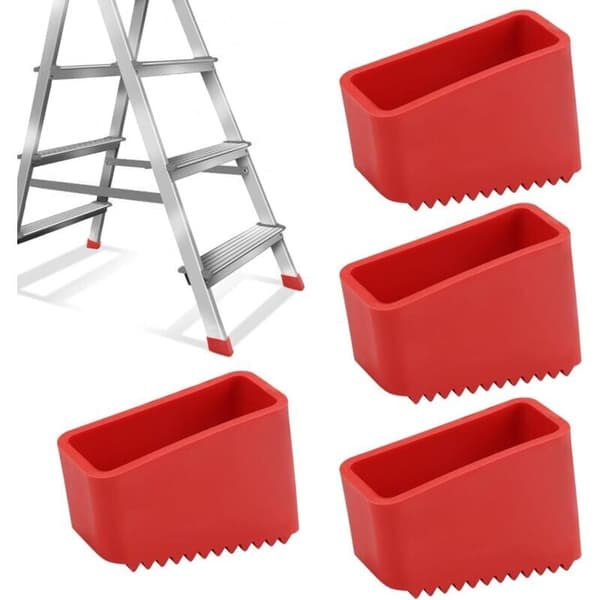 [BQ]4 Gummifødder til Stiger, 50x20mm Universelle Erstatningsfødder til Foldestiger, Kompatible med DE