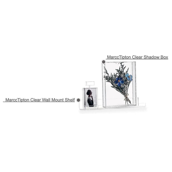 Shadow Box Ram Akryl Fotoram Gör selv Desktop Display Box All Transparent Box