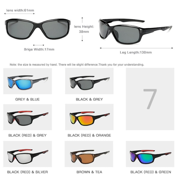 Polariserade solglasögon för män Anti-reflex Ridglasögon Skyddssportglasögon Black Green