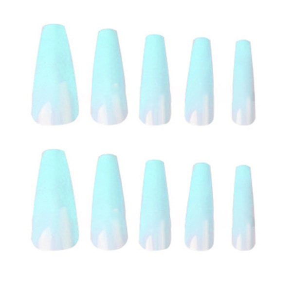 100 stykker kunstige akryl negle til diy negledesign salon kvinder piger Pearl Blue