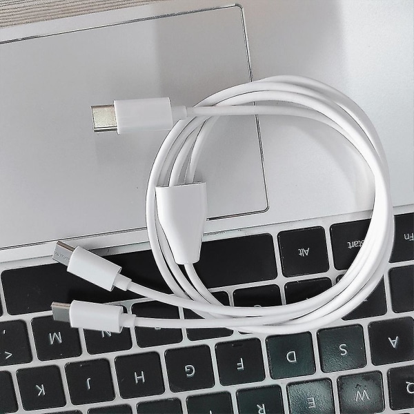 Ladekabel Type C til 2 Type C Hanne Til Hanne Støtter Lading Pluggbar Hvit White