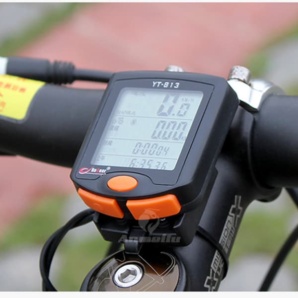 Fuld Skærm Bagbelyst Cykelcomputer 813 Trådløs Cykelsensor til Udendørs Cykling