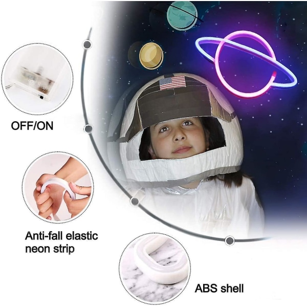 Planet Neon Light Med Base Usb/batteri Bracket Light