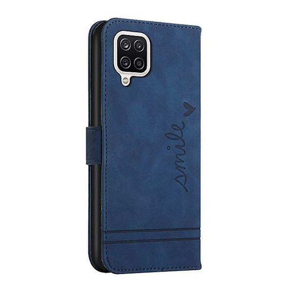 Til Samsung Galaxy F22 Retro Hud Føl Horisontal Flip Blød Tpu + Pu læderetui med holder & kortpladser & fotoramme (blå)