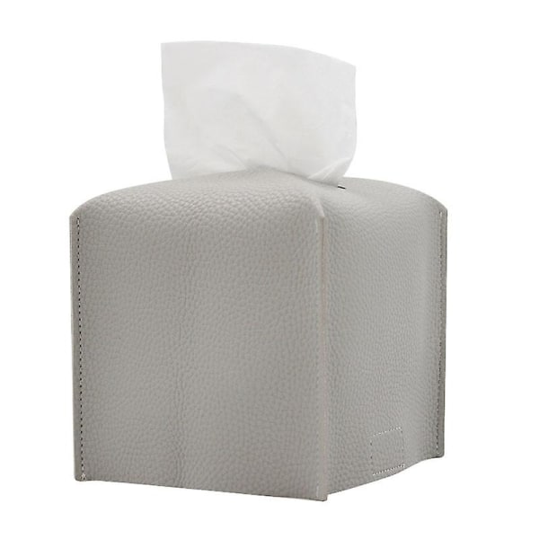 Vävnadshållare Läder Fyrkantig Tissue Box Cover Dekorativ Hållare 1 Styck Rosa