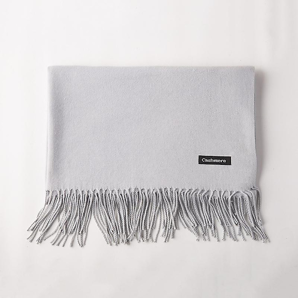 Dam varm lång sjal Vinter varm stor halsduk Camel ljusgrå Light Gray