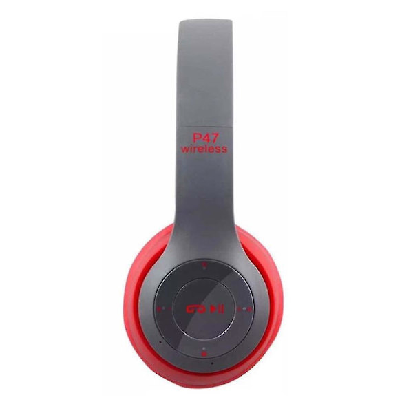 Taitettava langaton kuulokemikrofoni P47 Stereo Bluetooth 4.2 Chip Headphone Support Tf Card Red