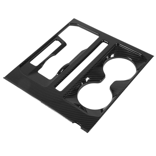 Central Control Gear Shift Kopholder Panel Trim Kulfiber Stil Erstatning til Ford 2021+