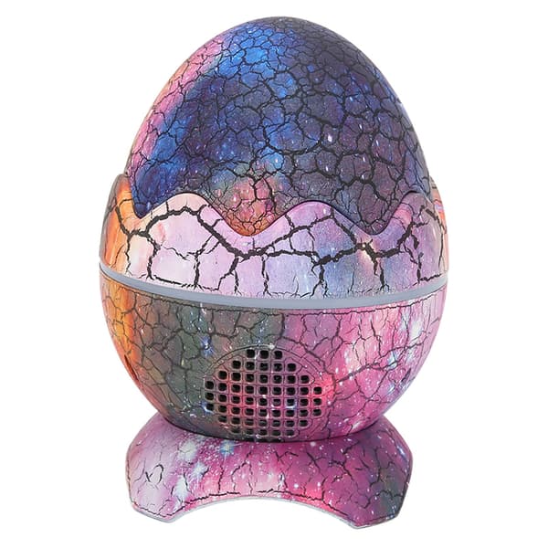 LED-projektorlampe 3D Dinosaur Egg Form Fjernkontroll Bluetooth Musikk Projeksjonslys for Soverom Cafe Bar Interstellar Blå