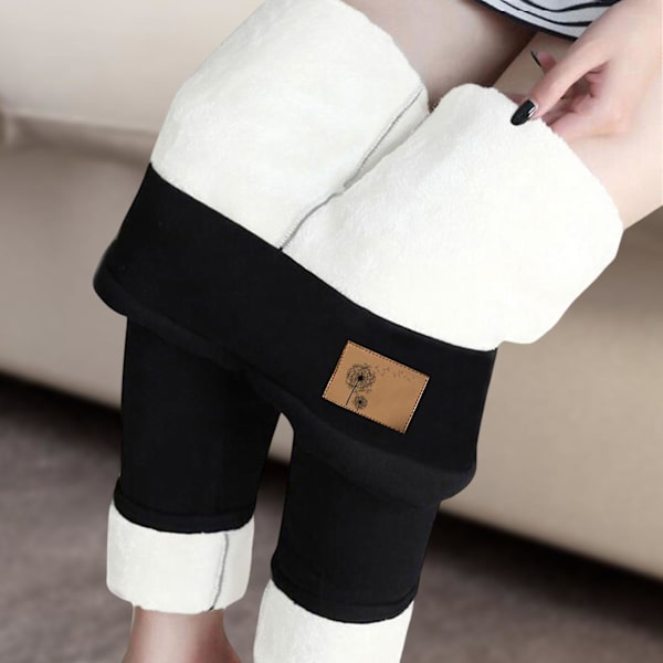 Vinteryogabyxor med hög midja Thermal Varm träning Vinter Leggings Vinter Enfärgad träning Hem Grey Dandelion 2XL