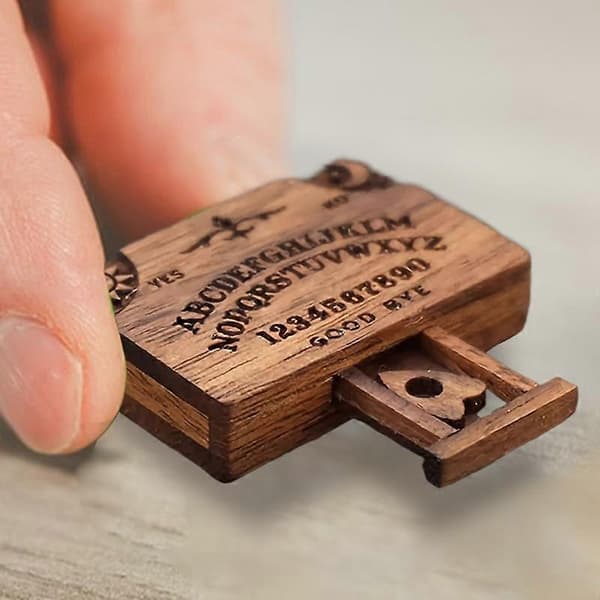 【BQ】Mini Ouija-bräda med hemlig låda, retro present för heminredning i trä