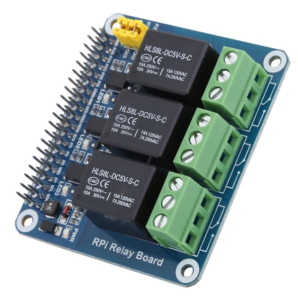 Reléutvidelsesmodul for Raspberry Pi 2b/3b/4B (3 kanaler)