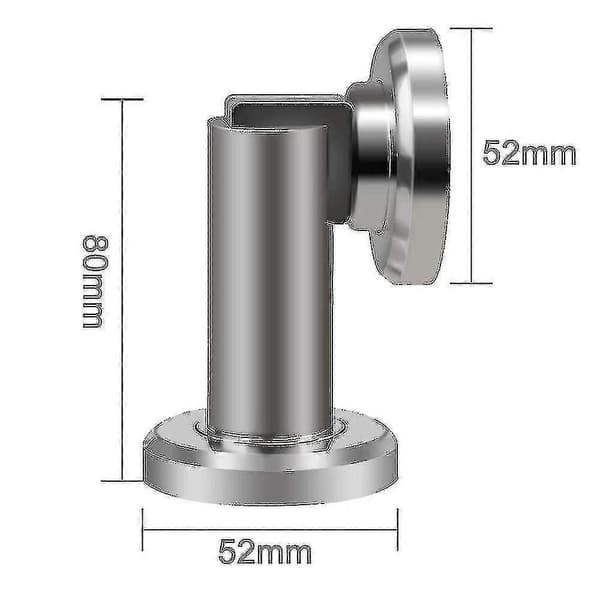 Moderne magnetisk dørstopper i børstet rustfritt stål Silver