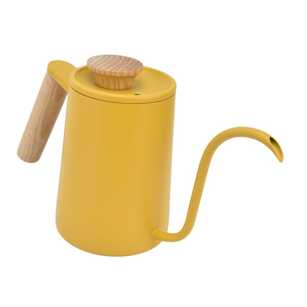 Rustfri Stål Svanehalskedel 600ml Gul Dryp Kaffe Te Maker Lang Tud