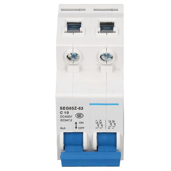 DC Miniature Circuit Breaker 2P 6KA 400V Luftkontakt Solcelle PV System Panel Grid C10 10A